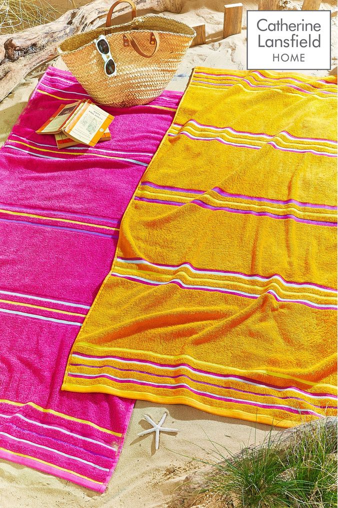 Beach Towels Striped Colourful Beach Towels Next UK