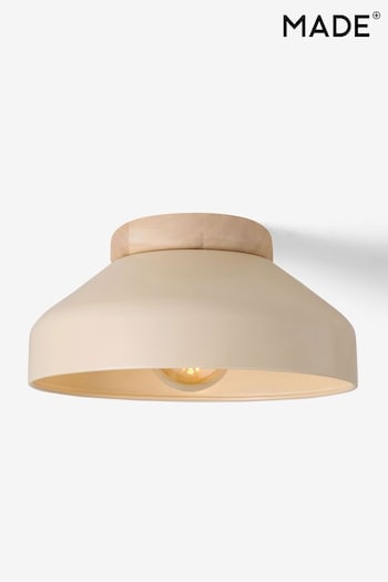 MADE.COM Cream Albert Flush Ceiling Light (221339) | £59