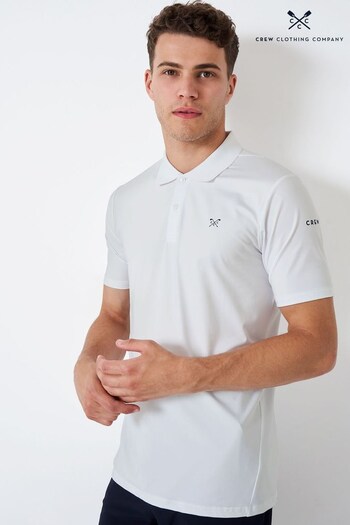 Crew Clothing White Nylon Casual Polo Shirt (221442) | £50
