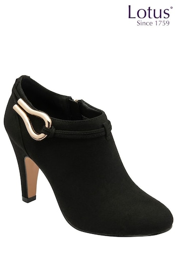 Lotus Black Microfibre Shoe Boots (222088) | £65