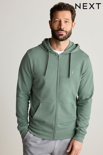 Green Lightweight Zip Through Hoodie (222200) | £24