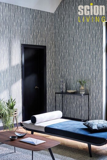 Scion Graphite Grey Genki Wallpaper Wallpaper (222584) | £45