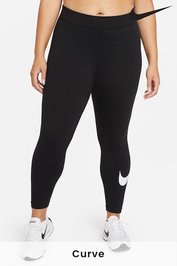 Nike for Black Curve Essential Mid Rise Swoosh Leggings (222697) | £45