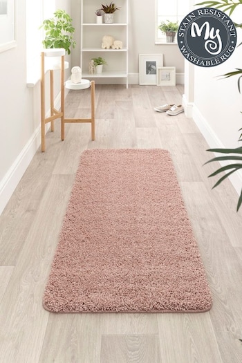 My Rug Pink Washable And Stain Resistant And So Soft Textured Rug (223007) | £26 - £127