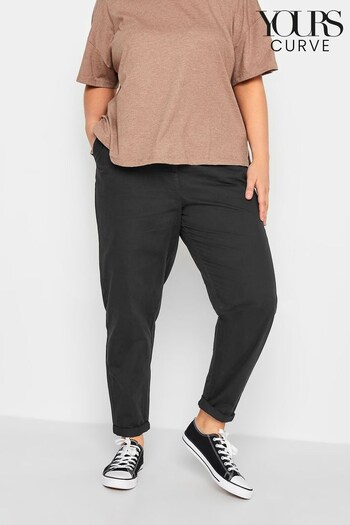 Yours Curve Black Full Length Chino Trousers (223194) | £27