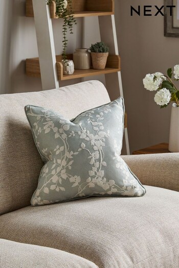 Sage Green Floral Cushion (223350) | £18