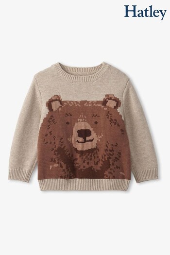 Hatley Cream Big Bear Crew Neck Knit Sweater (224121) | £30