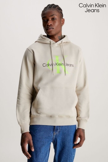 Calvin Klein Jeans Natural Monologo Hoodie (224273) | £90
