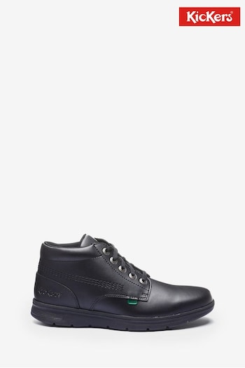 Kickers Youth  Kelland Lace Hi Leather Black Shoes Here (224341) | £60