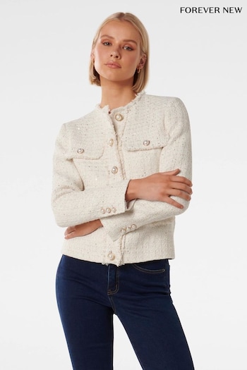 Forever New Cream Cameron Boucle Jacket (224460) | £110