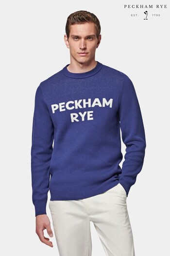 Peckham Rye Knitted Intarsia Crew Neck Jumper (224634) | £75