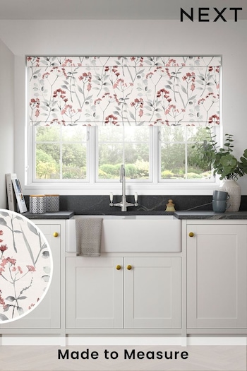 Red Isla Floral Made to Measure Roller Blind (225069) | £57