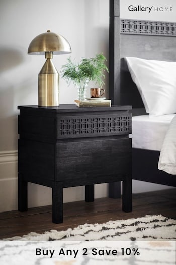 Gallery Home Black Boho Boutique 2 Drawer Chest (225182) | £255