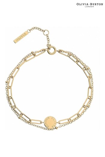 Olivia Burton Jewellery Ladies Gold Tone Classics Illusion Stacking Bracelet (225246) | £65