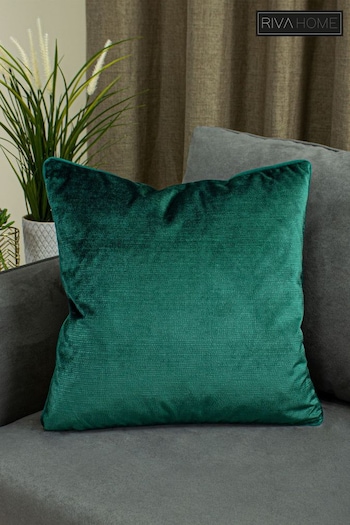 Riva Paoletti Emerald Green Stella Embossed Polyester Filled Cushion (226036) | £18