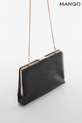 Mango Chain Coffer Black Bag (226245) | £50