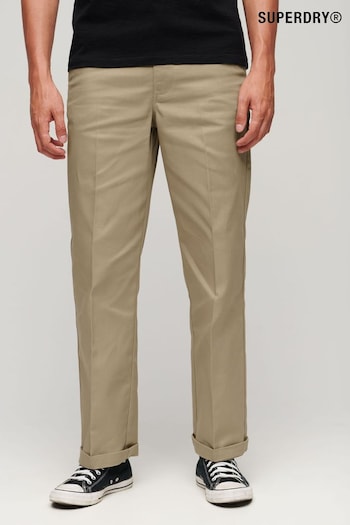 Superdry Brown Straight Chinos Trousers (226275) | £60