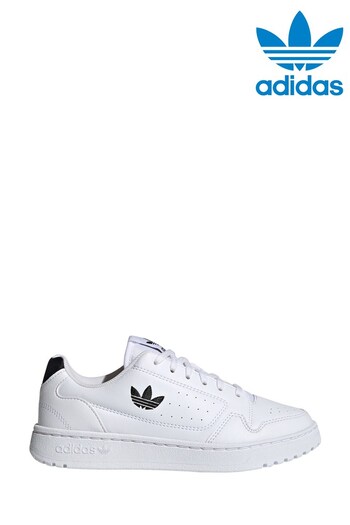 adidas Originals White/Black NY 90 Lace Junior Trainers (226986) | £45