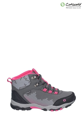 Ducklington Grey Lace-Up Hiking Waterproof Walking Boots (227821) | £43