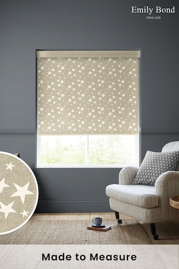 Emily Bond Linen St Maws Made to Measure Roller Blinds (228026) | £58