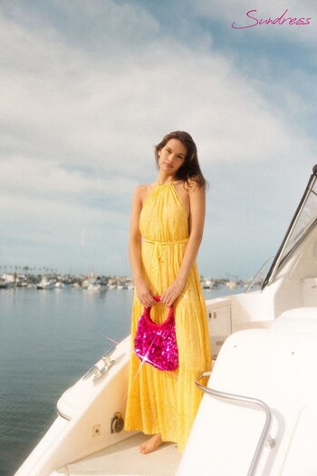 Sundress Yellow Emira Backless Maxi Dress (228501) | £230