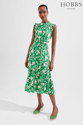 Hobbs Petite Green Elsa Dress (228612) | £159