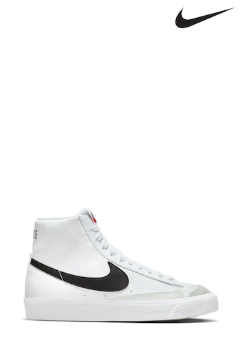 Nike classic White/Black Blazer 77 Mid Youth Trainers (229384) | £55