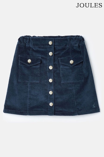 Joules Victoria Navy Blue Kness Length Corduroy Skirt (230206) | £27.95 - £30.95
