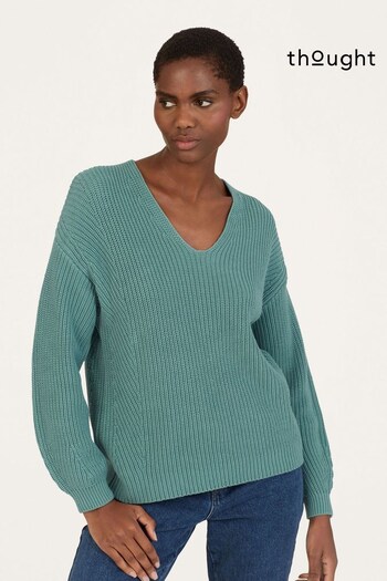 Thought Blue Ingrid Organic Cotton Knit Jumper (230823) | £80