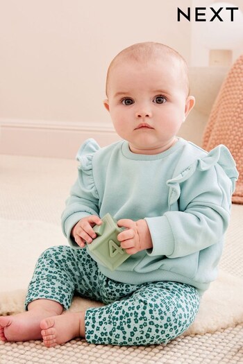 Teal Blue 2 Piece Baby Sweater and Leggings Set (230839) | £13 - £15
