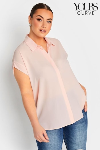 Yours Curve Pink Button Through Shirt (231490) | £25