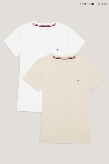 Tommy Hilfiger Original Short Sleeve White T-Shirt 2 Pack (231723) | £32