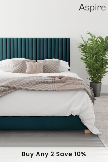 Aspire Furniture Emerald Green Upholstered Ottoman Storage Bed (232229) | £530 - £820