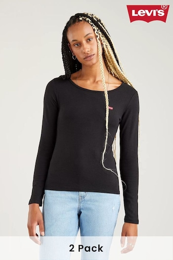 Levi's® Black Long Sleeve T-Shirts Sweatshirt 2 Pack (232871) | £45