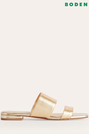 Boden Gold Two Strap Sandals (232947) | £80