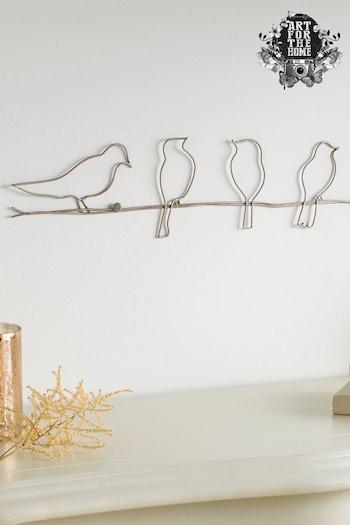 Art For The Home Gold Rose Gold Birds On A Wire Wall Art (233403) | £30