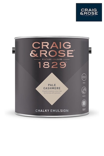 Craig & Rose Natural Chalky Emulsion Pale Cashmere 2.5Lt Paint (233844) | £42
