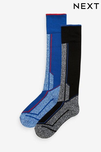 Blue/Black Ski Socks 2 Pack (234059) | £14