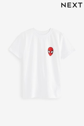 White Spider-Man Short Sleeve Superhero T-Shirt (3-16yrs) (234464) | £10 - £15