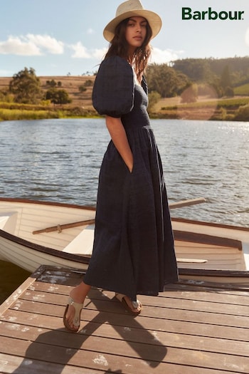 Barbour® Navy Macy Midi Dress (234650) | £115