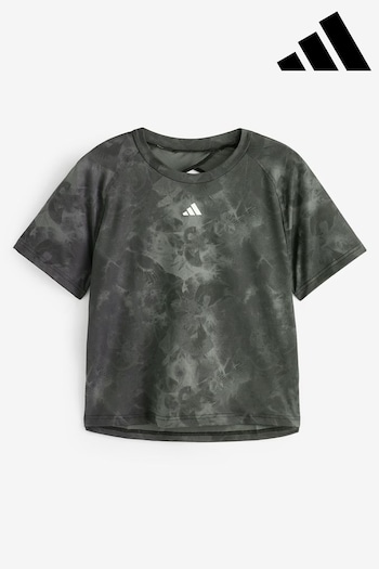 adidas Grey Train Essentials Tie Dye T-Shirt (234809) | £28