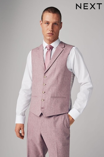Pink Nova Fides Italian Wool Blend Suit: Waistcoat (235360) | £59
