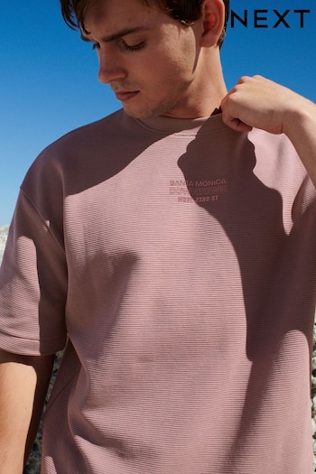 Pink Relaxed Fit Graphic Heavyweight T-Shirt (235443) | £20
