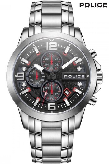 Police Gents Silver Flow Watch (235458) | £129