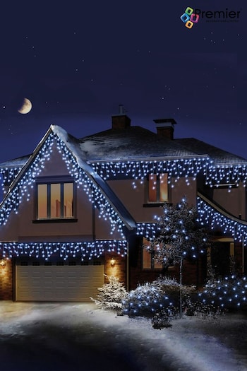 Bright 480 LED Snowing Icicles Christmas Line Lights 11.8M (235588) | £49