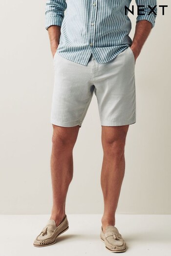 Light Grey Drawstring Linen Blend Shorts (236221) | £25