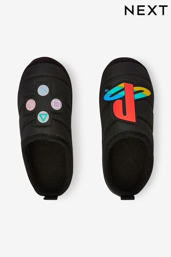 PlayStation™ Black Warm Lined Mule Slippers (236311) | £16 - £19