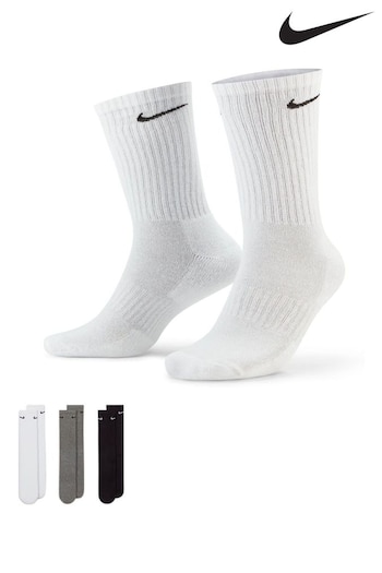 Nike Grey Everyday Cushioned Socks 3 Pack (236741) | £14
