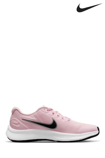 Nike Huarache Pink Star Runner 3 Youth Trainers (237515) | £38