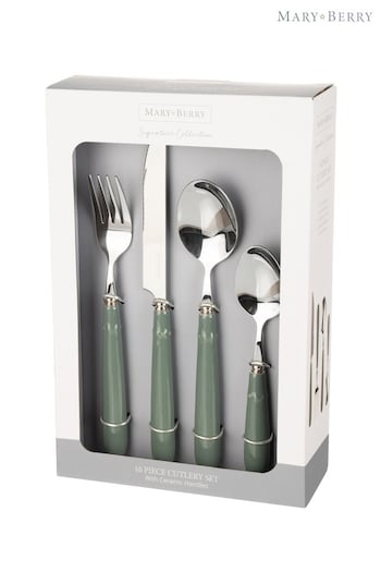 Mary Berry Set of 16 Green Signature Cutlery Set (237818) | £55